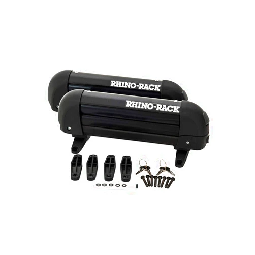 Rhino Rack Rhino-Rack Carrier for Skis, Snowboards, Fishing Rods, Paddles, Skateboards, Water Skis, Wakeboard & More, Universal Mounting, Easy to Use, Locking, Lightweight & Heavy Duty, Suitable for All Vehicles