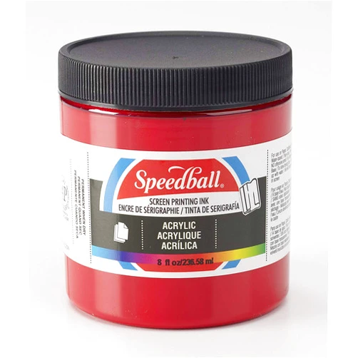 Speedball Acrylic Screen Printing Ink, 8-Ounce, Dark Red