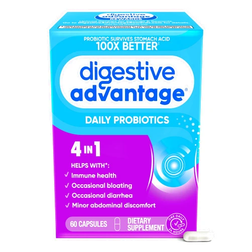 Digestive Advantage Probiotics for Digestive Health, Daily Probiotics for Women & Men, Supports Gut Health, Occasional Bloating & Diarrhea, Minor Abdominal Discomfort, & Immune Support, 60ct Capsules