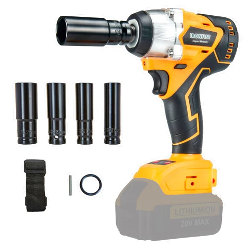 IRONFIST Impact Wrench for DEWALT 20V Batteries, Cordless Power Impact Wrench with 2 IN 1 Work Head, Electric Brushless Motor, 420Nm Torque (NO BATTERY)