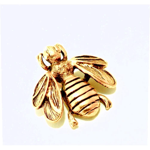 Norma Jean Designs Bumble Bee Decorative Push Pins, Qty 15, Handmade Metal Nature Thumb Tack, Gold Finish