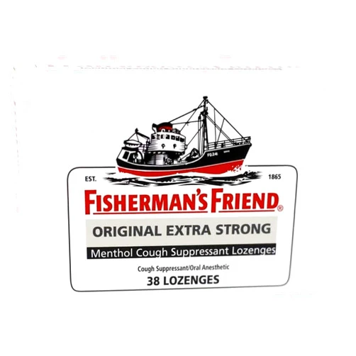 Fisherman's Friend Original Extra Strong Menthol Cough Suppressant Lozenges - 38 lozenges, Pack of 3