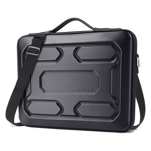 DOMISO 14 inch Laptop Sleeve Shoulder Bag Shockproof Waterproof Computer Bag EVA Protective Carrying Case Handbag for 14