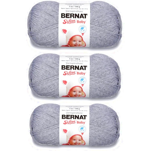 Bernat Softee Baby Yarn Solids (3-Pack) Flannel 166030-30044