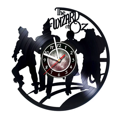NIANWUDU Vinyl Wall Clock Compatible with The Wizard of OZ - Wall Clock Made of Vinyl Record - Original Decor - Unique Design - Incredible Gift Idea