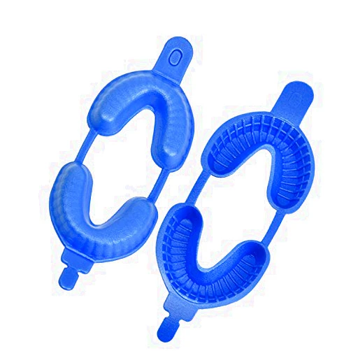 Annhua Dental Fluoride Disposable Dual Arch Trays for Gel or Foam (Large,Blue,50Pcs)
