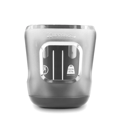 UPPAbaby Cup Holder for Vista, Cruz, Minu Strollers - Quick, Intuitive Attachment + Removal - Securely Holds Various Size Beverages - BPA Free + Dishwasher Safe - Folds Attached