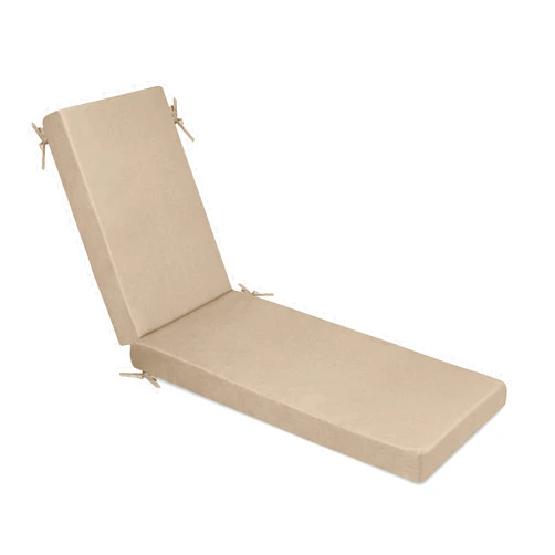 Milliard Memory Foam Outdoor Chaise Lounge Lawn Chair Cushion, with Waterproof and Washable Cover, Beige, 73x21x2.5