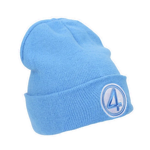 Bioworld The Fantastic Four: Final Steps Fantastic Four 4 Symbol Embroidery Acrylic Knit Standard Cuff Beanie