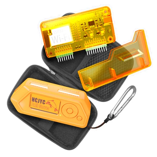 HCJYC 4 in 1 Protective Case for Flipper Zero Device and Wi-Fi Dev Board V1 ESP32-S2, Cover Set Accessories for Flipper Zero WiFi Dev Board - Orange