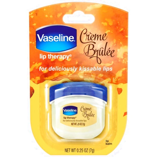 Vaseline Lip Therapy Lip Balm, Creme Brulee 0.25 oz (Pack of 4)