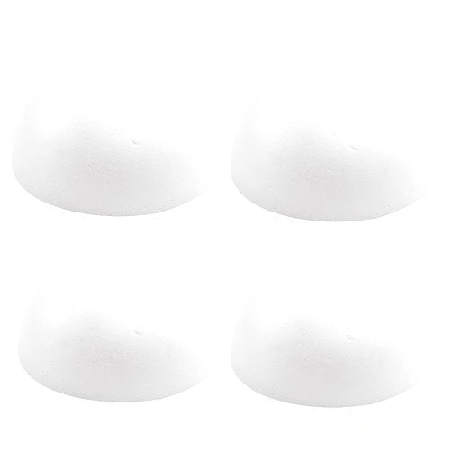 Crafjie 4PCS 8 Inchs White Foam Balls Half Round Polystyrene Half Foam Balls Craft Supplies Hemispherical Christmas Craft Ballfor DIY Home Craft Project and Art Decoration