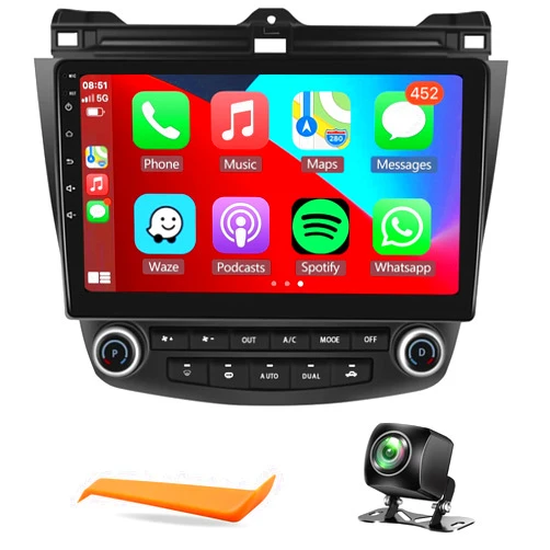 Podofo for Honda Accord 7th 2003-2007 Android Car Stereo with Wireless Carplay/Android Auto 10.1