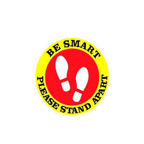 Vibrant Performance ompait 5pcs/Set Safety Markers Keep Social Distance Safety Floor Sign Office Shop Floor PVC Multifunction Bank Self Adhesive Sign
