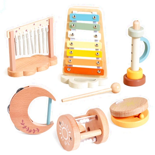 Promise Babe Promise Baby Wooden Sky Music Instrument Sets Toy for Kids, Montessori Cloud Toddler Music Toys Xylophone, Christmas Birthday Gifts for Boys Girls 3 Year+