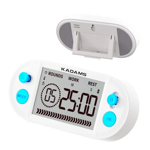 KADAMS Pomodoro Timer, Productivity Timer with Interval Countdown - Study Timer for Preparing Exams, Gym Timer for Workouts, Timer for Exercise, HIIT Tabata, Sport Timer with Magnets Flip Stand, Blue