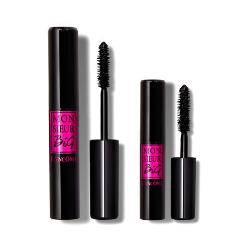 Lancôme Monsieur Big Volumizing Black Mascara Duo - For Voluminized & Bold Lashes - Full Size & Travel Size Mascara Set