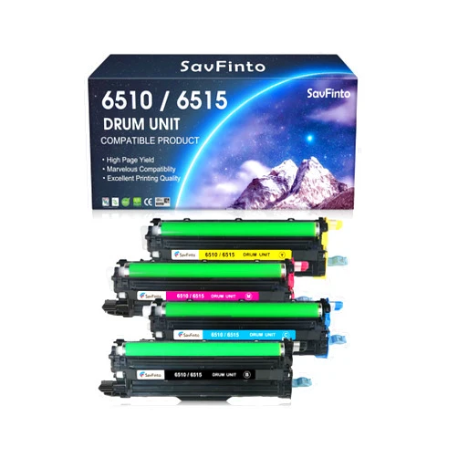 SavFinto 6510 6515 108R01420 108R01419 108R01418 108R01417 Drum Unit Replacement for Xerox Phaser 6510DN 6510DNI 6510DNM 6510N WorkCentre 6515DN 6515DNI 6515DNM 6515N Printer (4-Pack)