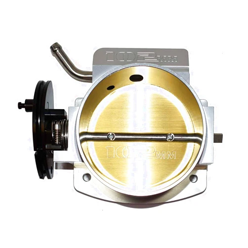 A-Team Performance - 4-Bolt Throttle Body Drive By Cable - Compatible with Chevy Chevrolet GM LS LS1 LS3 LS6 LSX Silver 102mm