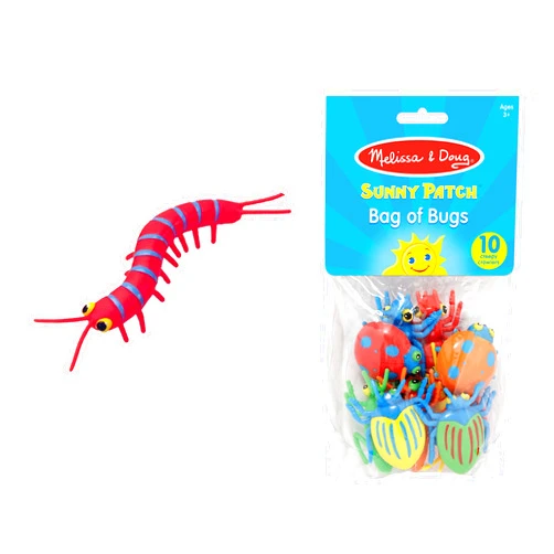 Melissa & Doug Sunny Patch Bag of Bugs (10 pcs) - Pretend Play Insect Toys, Counting And Sorting Toys, Science Learning Toys For Kids Ages 3+