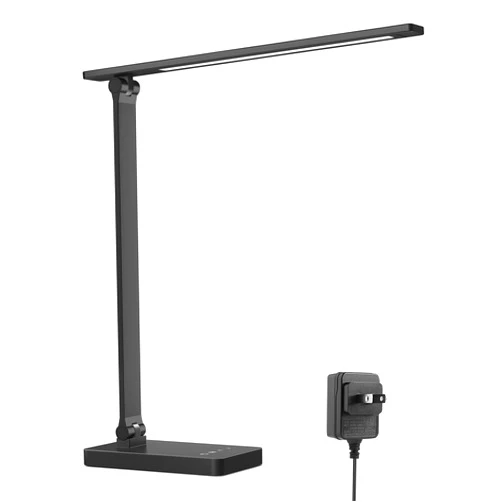 Lepro LED Desk Lamp for Home Office, 9.5W 750LM Metal Touch Control Desk Light, 5 Color Modes 5 Brightness Level, Eye Caring Task Lamp For Reading, Sewing, Crafts, School Supplies, Puzzle Light, Black