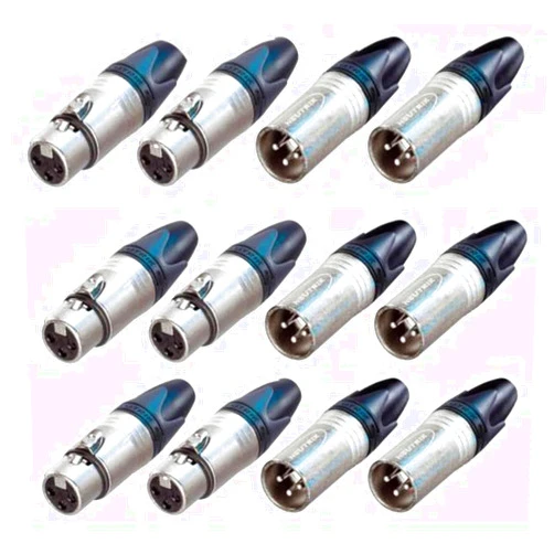 Usbargainsound.com (6 Each) NEUTRIK NC3MXX 3-Pin XLRM & NC3FXX 3-Pin XLRF Cable Mount - Nickel