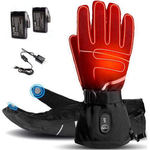 WERMSOCK Heated Gloves for Men Women,Electric Gloves Battery Heated Ski Gloves,Touchscreen Waterproof Heating Gloves Heated Motorcycle Gloves for Winter Outdoors