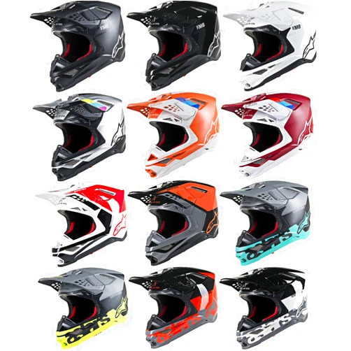 Alpinestars Supertech M8 Solid Helmet-Matte Black-M (8300719-110-MD)