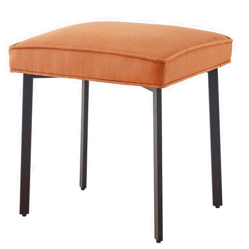PONTMENT Rectangle Fabric Vanity Chair,Vanity Stool, Square Metal Legs Footstool Ottoman,Small Makeup Stool. Padded Vanity Desk Seat .Upholstered Modern FootRest for Bathroom Makeuproom.