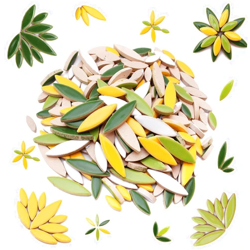 Youway Style Petal Mosaic Tiles for Crafts, 568g Green Tiles Pieces for Mosaic Craft Supplies,DIY Mosaic Outdoor Decor,Flower Mosaic Tiles Kits for Adults