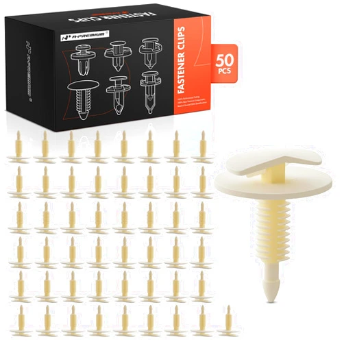 A-Premium 50PCS Trim Panel Retainer Clips - Compatible with Ford Crown Victoria, Fairmont & Lincoln Town Car & Mercury Colony Park & More - Auto Car Nylon Push Pin Fastener - Fits for 0.31 inch Hole