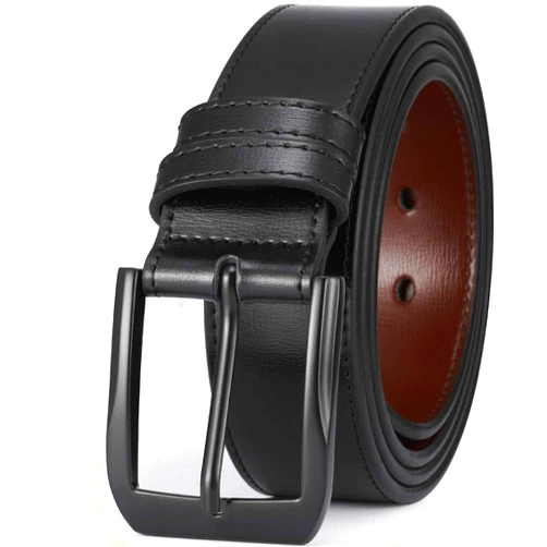 beltox fine Men’s Casual Leather Jeans Belts 1 1/2” Wide 4MM Thick Alloy Prong Buckle Work Dress Belt for Men