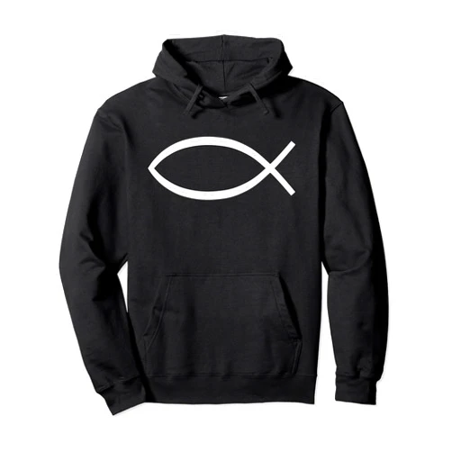 Fishing Religion Ictus Believer For Men Women Kids Christian Symbol Jesus Fish Ichthys Ixoye Religious Gifts Pullover Hoodie