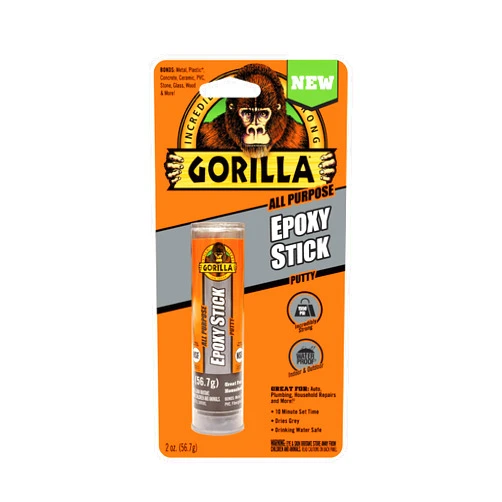 Gorilla All Purpose Epoxy Putty Stick, 2 Ounce, Grey, (Pack of 1)