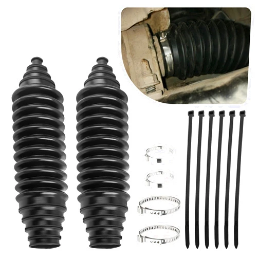 Wedfish Car Rack and Pinion Boot Steering Rack Boot Tool Kit,Dustproof Silicone Inner Tie Rod Boot Set with Rack and Pinion Bellow Cable Ties and Clamps,Professional Car Accessories
