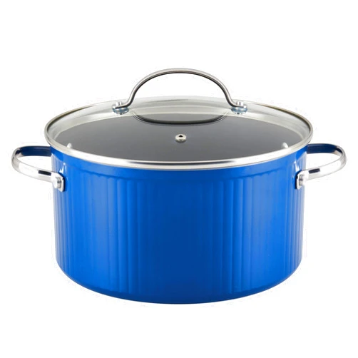 Farberware Style Nonstick Cookware Stockpot, 6 Quart, Blue