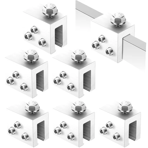 Tandefio 6 Sets Roof Clamp for Standing Metal Roof Standing Seam Bracket Clamp for Heat Cable Snow Guards Solar Panels Module Installation