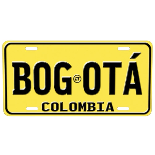 Generic Colombia Bogota Flat Novelty Car Auto License Plate