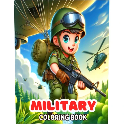 Nadda Ouker Military Coloring Book: Amazing Army Colouring Pages for Kids Ages 8-12 with Heavy Armored Vehicles, Weapons, Tank, Soldiers and Many More