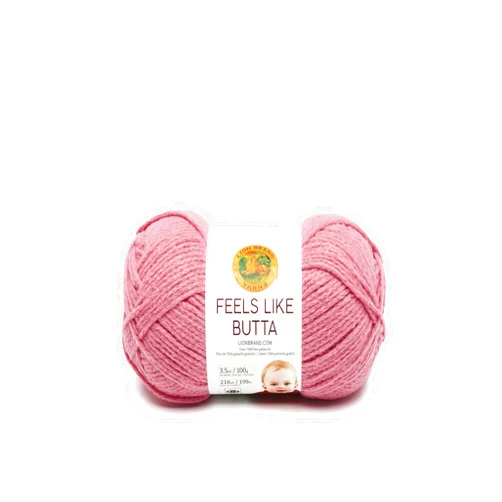 Lion Brand Yarn Feels Like Butta Soft Yarn for Crocheting and Knitting, Velvety, 1-Pack, Dusty Pink