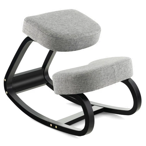 DORTALA Ergonomic Kneeling Chair, Rocking Knee Chair for Upright Posture, Home Office Ergo Kneel Support Stool, Relieving Back and Neck Pain & Improving Posture