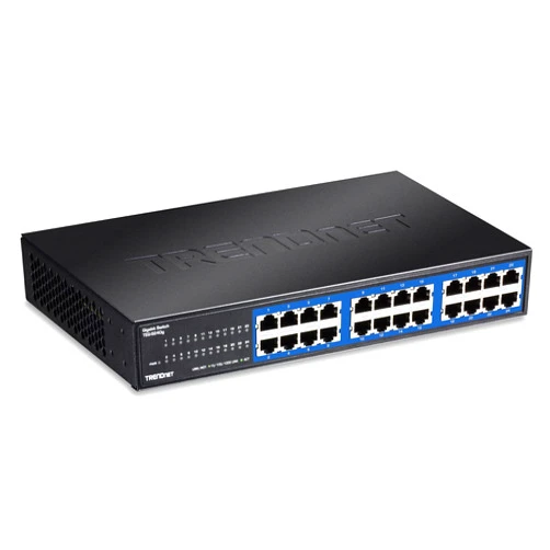 TRENDnet 24-Port Unmanaged Gigabit GREENnet Desktop Switch, Ethernet Network Switch, 24 x 10-100-1000 Gigabit Ethernet RJ-45 Ports, 48Gbps Switching Capacity, Lifetime Protection, Black, TEG-S24DG
