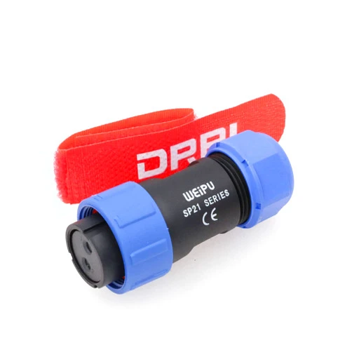 DRRI Weipu SP2110/S2 2-Pin Female Waterproof Aviation Circular Connector 12V 30A Plug for BLUETTI Input