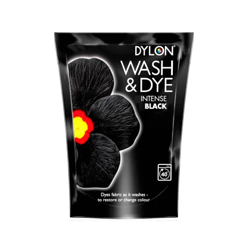 Dylon Wash and Dye used Worldwide by Best Designers, Suitable for Natural Large Fabrics, Multi-Purpose, Permanent and Easy to Apply, Color: Velvet Black
