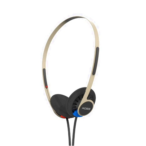 Koss KPH40 Utility On-Ear Headphones, Detachable Interchangeable Cord System, Ultra Lightweight Design (Rhythm Beige)