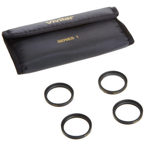 Vivitar Series 1 +1 +2 +4 +10 Close-Up Macro Filter Set w/Pouch, Black, 6.7 x 3.6 x 1.2 inches, (VIV-CL-37)