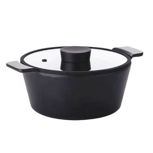 Neoflam Vulcan 4QT (24cm) Stock Pot with Glass Lid | Nonstick T-Coating | Made in Korea (Stock Pot)