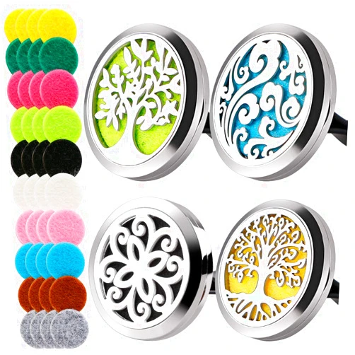 Maromalife 4 PCS Car Diffuser Vent Clip Diffuser Car Clip 30mm Aromatherapy Essential Oil Diffuser Car Clip with 40 Felt Pads, Gift for Women/Men, Mothers Day, Christmas, Birthday