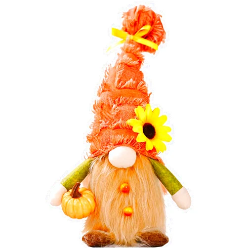 Axdt Fall Decorations Gnomes Fall Decorations Home Thanksgiving Decorations Farmhouse Scandinavian Fall Pumpkin Decorations Fall Faceless Plush (Pink)