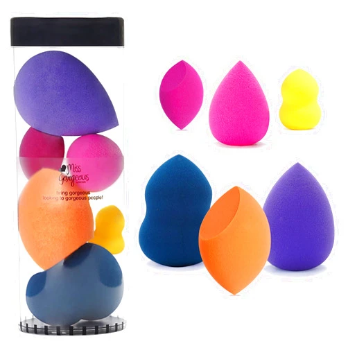 Generic 6 Pcs Makeup Sponge Set, Foundation Blending Beauty Sponge, Flawless for Liquid, Cream, and Powder, Multi-colored Makeup Sponges